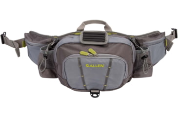 Image of Allen Eagle River Lumbar Fly Fishing Pack, Fits up to 6 Tackle/Fly Boxes, Gray/Lime, 6378