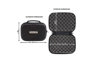 Image of Allen EXO Molded Handgun Case, Black, 9in, 82-9