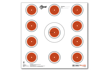 Image of Allen Ez Aim 11 Spot Target 13-Pack, White/Orange, 12X12, 15245