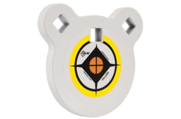 Image of Allen EZ Aim 4-inch Hardrock AR500 Steel Gong Shooting Target, .50in Thickness, White/Yellow/Black, 15596