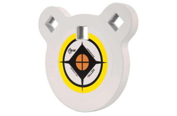 Image of Allen EZ Aim 4-inch Hardrock AR500 Steel Gong Shooting Target, .50in Thickness, White/Yellow/Black, 15596