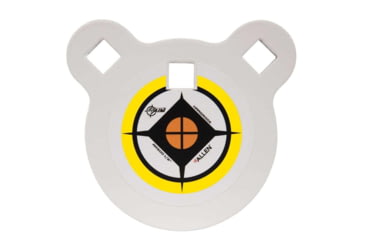 Image of Allen EZ Aim 4-inch Hardrock AR500 Steel Gong Shooting Target, .50in Thickness, White/Yellow/Black, 15596