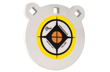 Image of Allen EZ Aim 6-inch Hardrock AR500 Steel Gong Shooting Target, .50in Thickness, White/Yellow/Black, 15597