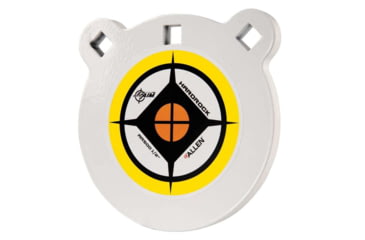 Image of Allen EZ Aim 6-inch Hardrock AR500 Steel Gong Shooting Target, .50in Thickness, White/Yellow/Black, 15597