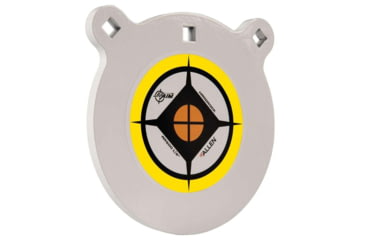 Image of Allen EZ Aim 8-inch Hardrock AR500 Steel Gong Shooting Target, .50in Thickness, White/Yellow/Black, 15598