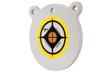 Image of Allen EZ Aim 8-inch Hardrock AR500 Steel Gong Shooting Target, .50in Thickness, White/Yellow/Black, 15598