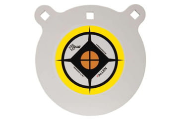 Image of Allen EZ Aim 8-inch Hardrock AR500 Steel Gong Shooting Target, .50in Thickness, White/Yellow/Black, 15598