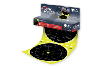 Image of Allen EZ-Aim Pull-N-Shoot Splash Handgun Trainer Target Roll, 8 Pieces Per Pack, Green, 12x12in, 15258