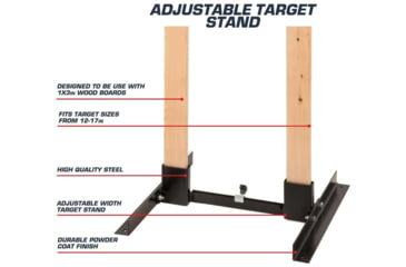 Image of Allen EZ Aim Shooting Target Stand, Black, Powder Coated Steel, 20.50in Long, 15517