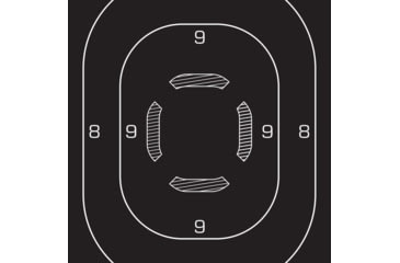 Image of Allen EZ-Aim Silhouette Paper Shooting Targets 12x18in Black 100/ct, AN15400