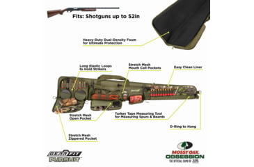Image of Allen Gear Fit Pursuit Shocker 52in Lockable Shotgun Case, Olive/Mossy Oak NWTF Obsession, 961-52
