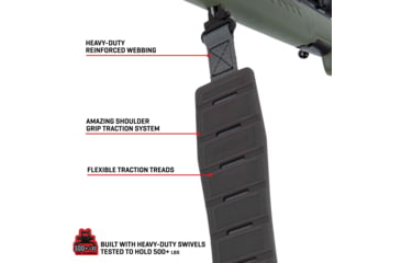 Image of Allen KLNG Traction Rifle Sling, Molded Rubber, Midnight Gray, 8531