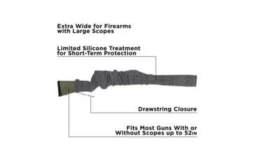 Image of Allen Knit Gun Sock, Gray, 52inx3.75in, 131