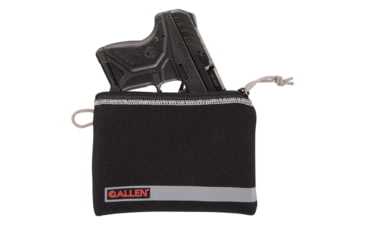 Image of Allen Lockable Handgun Storage Pouch, Compact Size Handgun, 5 x 7in, Black, 3626