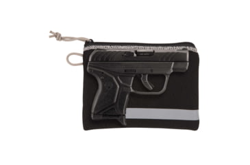 Image of Allen Lockable Handgun Storage Pouch, Compact Size Handgun, 5 x 7in, Black, 3626