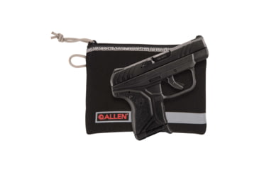 Image of Allen Lockable Handgun Storage Pouch, Compact Size Handgun, 5 x 7in, Black, 3626