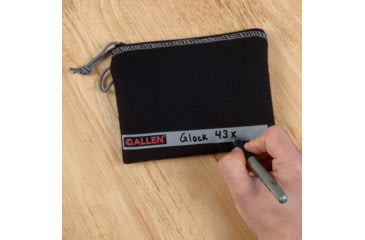Image of Allen Lockable Handgun Storage Pouch, Compact Size Handgun, 5 x 7in, Black, 3626