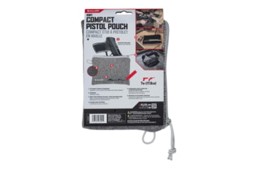 Image of Allen Lockable Handgun Storage Pouch, Compact Size Handgun, 5 x 7in, Gray, 3625