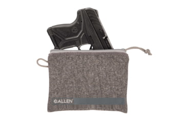 Image of Allen Lockable Handgun Storage Pouch, Compact Size Handgun, 5 x 7in, Gray, 3625