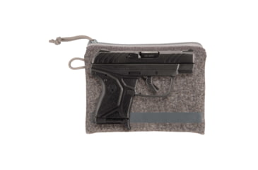 Image of Allen Lockable Handgun Storage Pouch, Compact Size Handgun, 5 x 7in, Gray, 3625