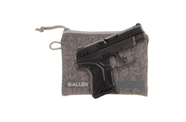 Image of Allen Lockable Handgun Storage Pouch, Compact Size Handgun, 5 x 7in, Gray, 3625
