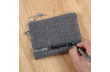 Image of Allen Lockable Handgun Storage Pouch, Compact Size Handgun, 5 x 7in, Gray, 3625