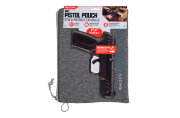Image of Allen Lockable Handgun Storage Pouch, Full Size Handgun, 7 x 9in, Gray, 3627