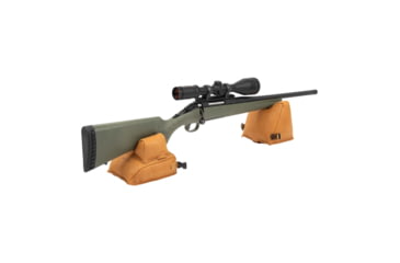 Image of Allen Longmont Leather Filled Front &amp; Rear Shooting Rest Combo, Light Brown, 15125