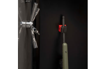 Image of Allen Magnetic Firearm &amp; Fishing Rod Holder w/Frame, 1 Rifle/Shotgun/Fishing Rod, Black/Red Magnet, 5657