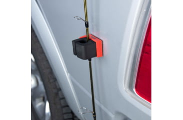 Image of Allen Magnetic Firearm &amp; Fishing Rod Holder w/Frame, 1 Rifle/Shotgun/Fishing Rod, Black/Red Magnet, 5657