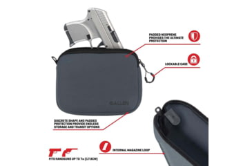 Image of Allen Pistol Pouch Charcoal Neoprene, 7in, Charcoal, 3635