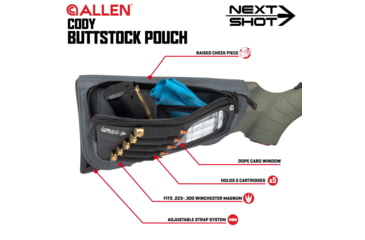 Image of Allen Next Shot Cody Buttstock Pouch, Black, 8528