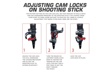 Image of Allen Premium Carbon Fiber Shooting Stick w/ Adjustable Cams, Black, 21430