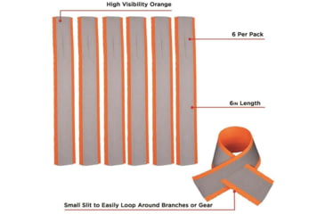 Image of Allen Reflective Flagging Strips, 6in, Orange, 6 Pack, 458