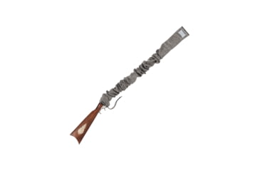 Image of Allen Stretch Knit Gun Sock w/Writeable ID Label for Muzzleloaders and Unstrung Recurve Bows, Silicone Threated, Gray, 66 in, 13169