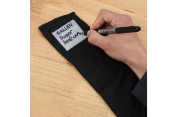 Image of Allen Stretch Knit Gun Sock w/Writeable ID Label for Rifles with Scopes and Shotguns, Silicone Treated, Black, 52 in, 13173