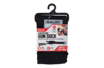 Image of Allen Stretch Knit Gun Sock w/Writeable ID Label for Rifles with Scopes and Shotguns, Silicone Treated, Black, 52 in, 13173