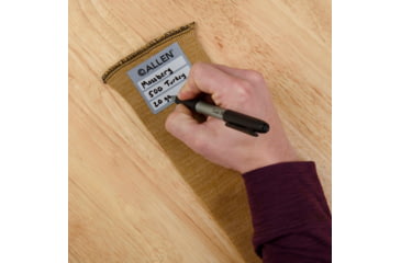 Image of Allen Stretch Knit Gun Sock w/Writeable ID Label for Rifles with Scopes and Shotguns, Silicone Treated, Coyote, 52 in, 13172