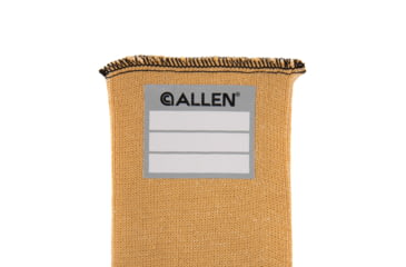 Image of Allen Stretch Knit Gun Sock w/Writeable ID Label for Rifles with Scopes and Shotguns, Silicone Treated, Coyote, 52 in, 13172