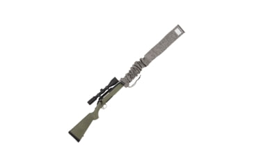 Image of Allen Stretch Knit Gun Sock w/Writeable ID Label for Rifles with Scopes and Shotguns, Silicone Treated, Gray, 52 in, 13167