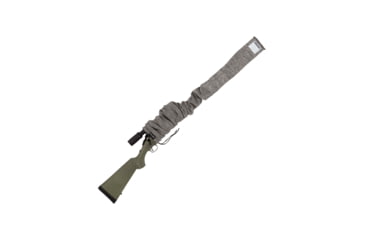 Image of Allen Stretch Knit Gun Sock w/Writeable ID Label for Rifles with Scopes and Shotguns, Silicone Treated, Gray, 52 in, 13167
