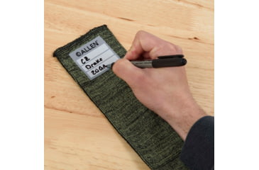 Image of Allen Stretch Knit Gun Sock w/Writeable ID Label for Rifles with Scopes and Shotguns, Silicone Treated, Green, 52 in, 13171