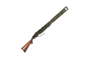 Image of Allen Stretch Knit Gun Sock w/Writeable ID Label for Rifles with Scopes and Shotguns, Silicone Treated, Green, 52 in, 13171
