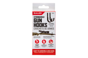 Image of Allen Stronghold Steel Hooks, 1 Handgun/Rifle/Shotgun, Black, Steel, 2 Pack, 5651