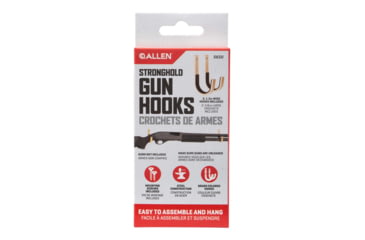 Image of Allen Stronghold Steel Hooks, 1 Handgun/Rifle/Shotgun, Brass, Steel, 2 Pack, 5650