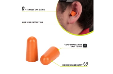 Image of Allen ULTRX Foam Ear Plugs, 6-Pairs, Orange, 4135