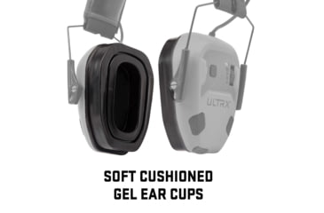 Image of Allen ULTRX Gel Ear Cup Replacement Pads, 1-Pair, Black, 4152