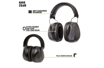 Image of Allen ULTRX Heavy Sound Defender Passive Earmuff, Gray, 4124