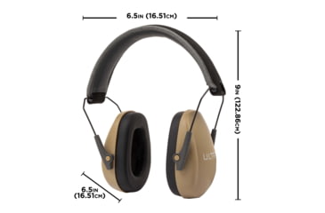Image of Allen ULTRX Slim Profile Passive Earmuff, Taupe, 4154