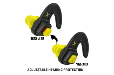 Image of Allen ULTRX Shift Adjustable Protection Ear Plugs, Gray/Yellow, 4103